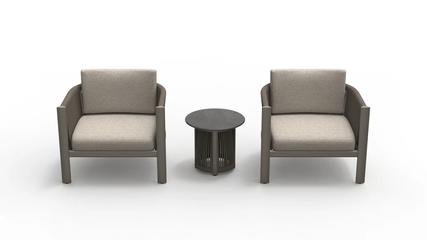 Balud lounge chair pair with side table (patio set)
