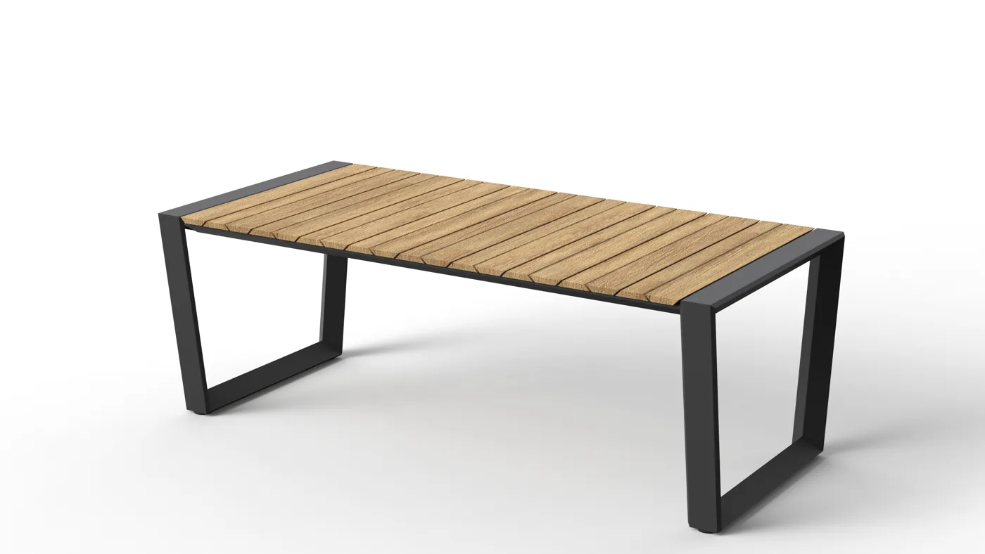 Bato dining table - rectangular (light teak top)