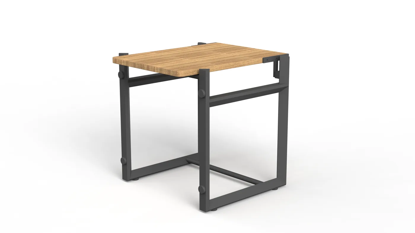 Bato side table - small square (teak top)