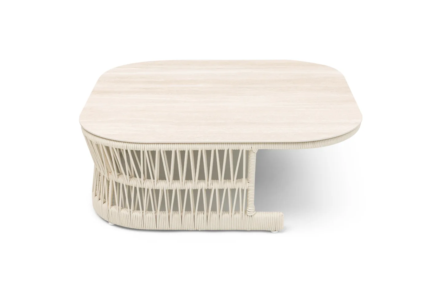 Baybay coffee table - oval organic shape (rope base)
