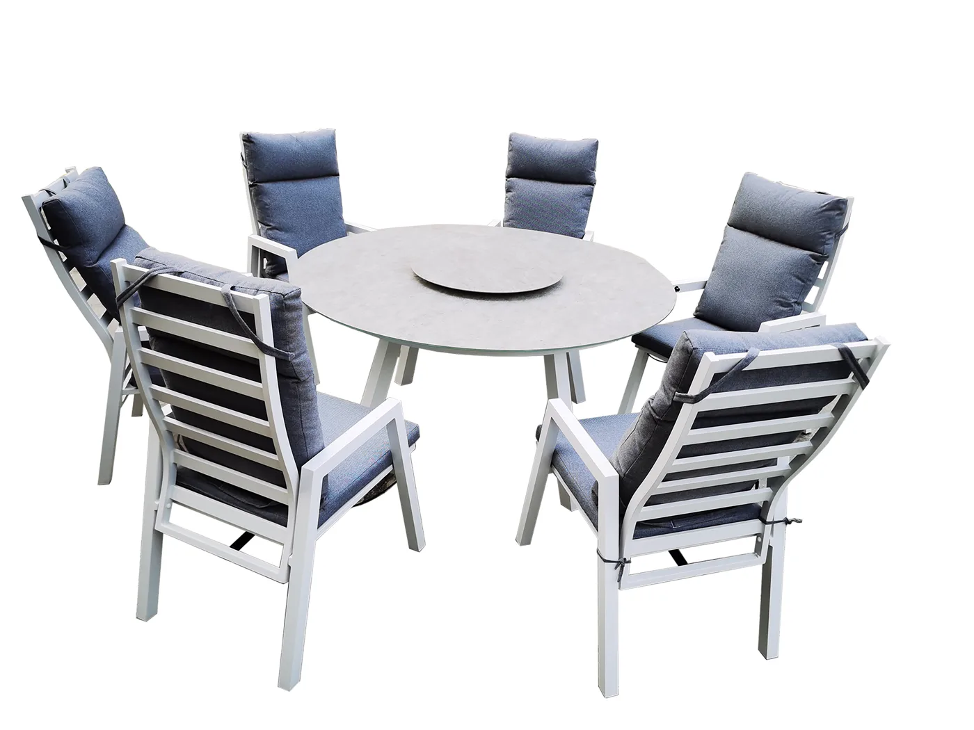Dagat dining set 8-seat (white)