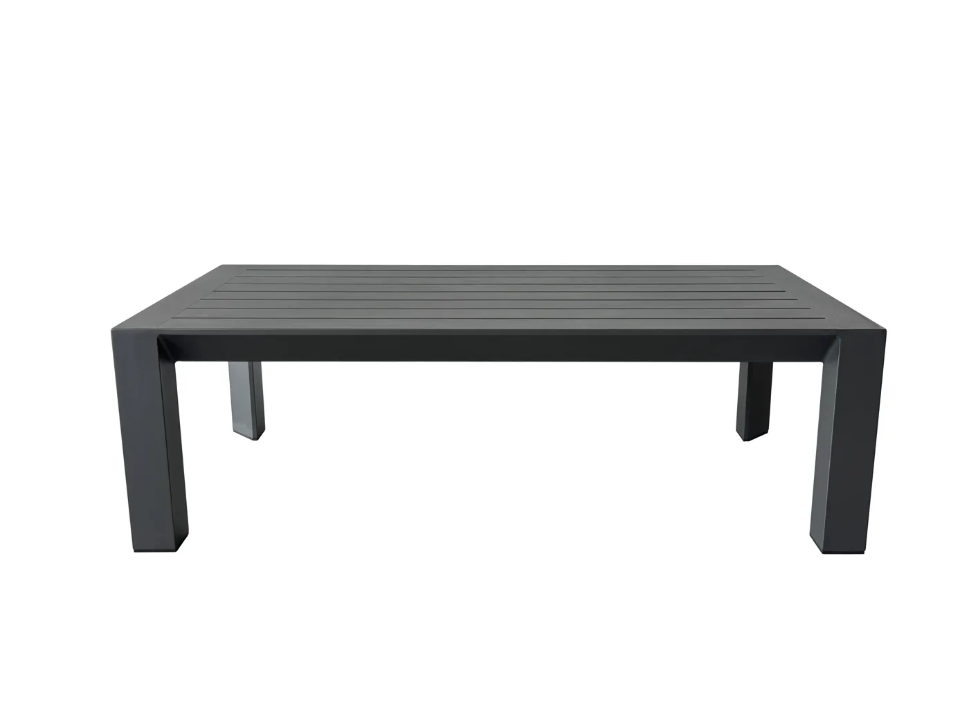Gabii coffee table (slatted, black)