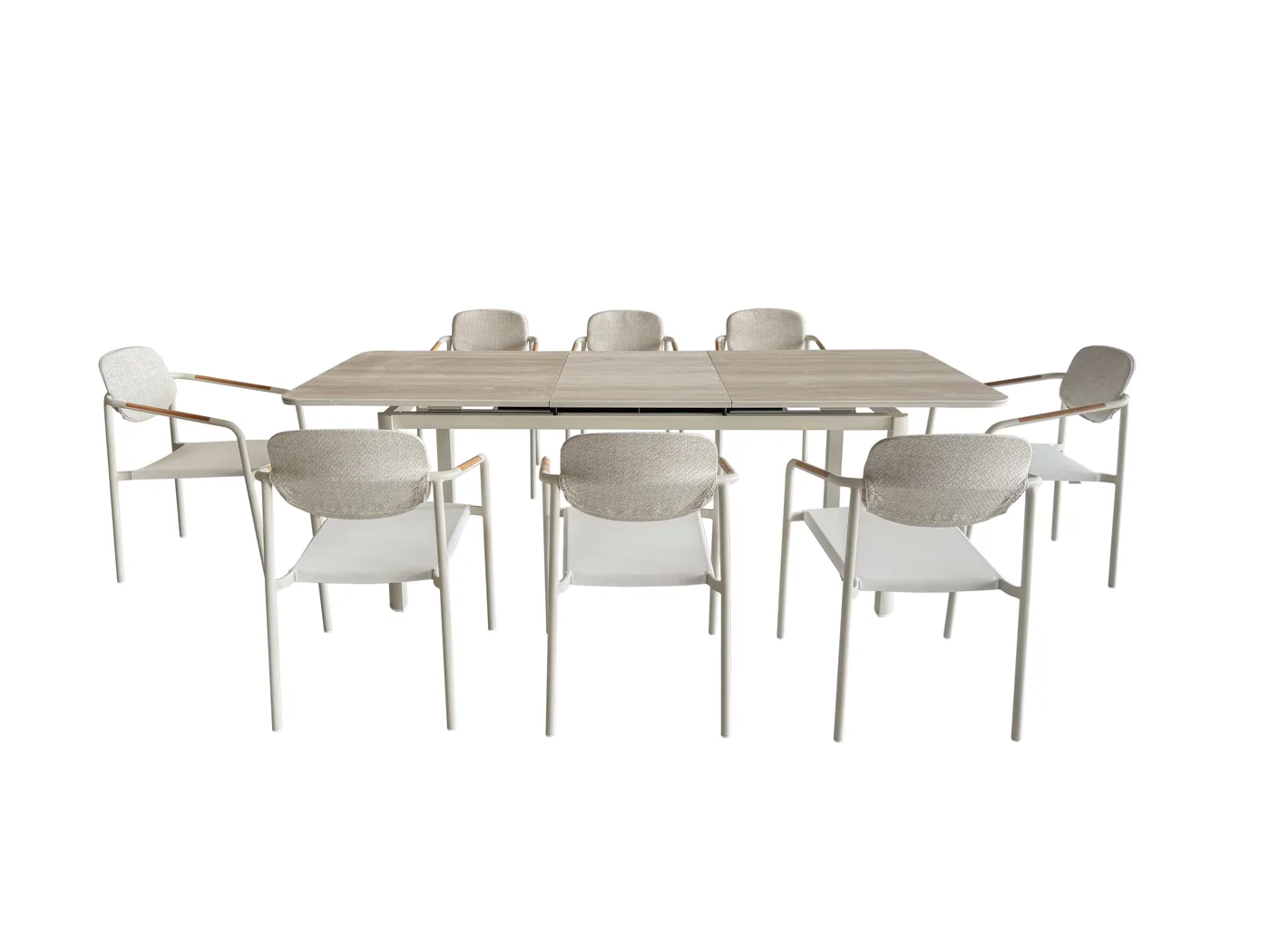 Hangin dining set (8-seat, arm chairs)