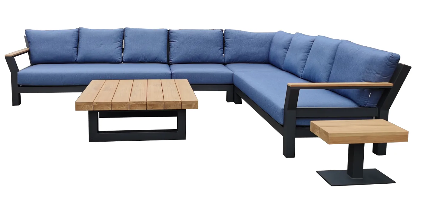 Lawod L-shape sectional sofa set (with coffee table + side table)