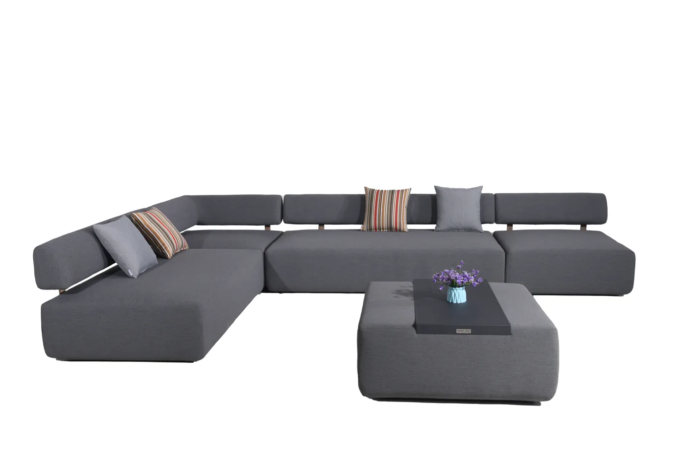 Pahulay L-shape sectional (charcoal)