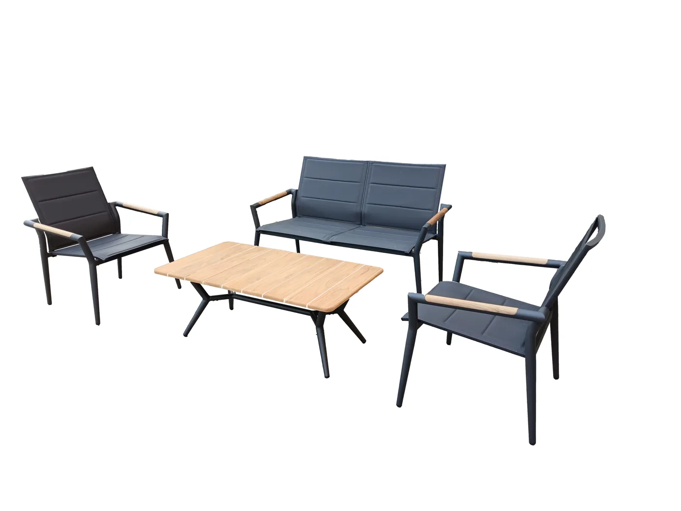 Salo lounge set - assembled (sofa + 2 armchairs + coffee table)