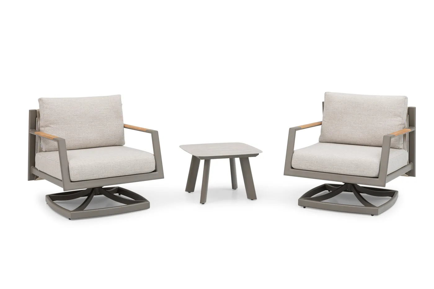 Yuta swivel chair + side table set